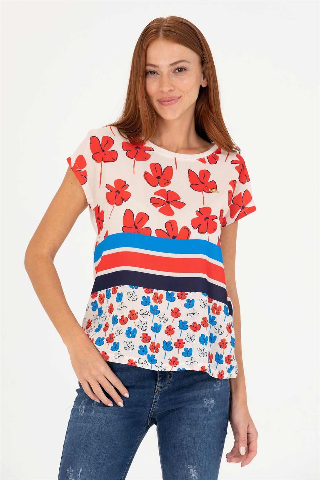 U. S. Polo Assn Женская кремовая футболка с круглым вырезом - U.s. polo assn фото 8