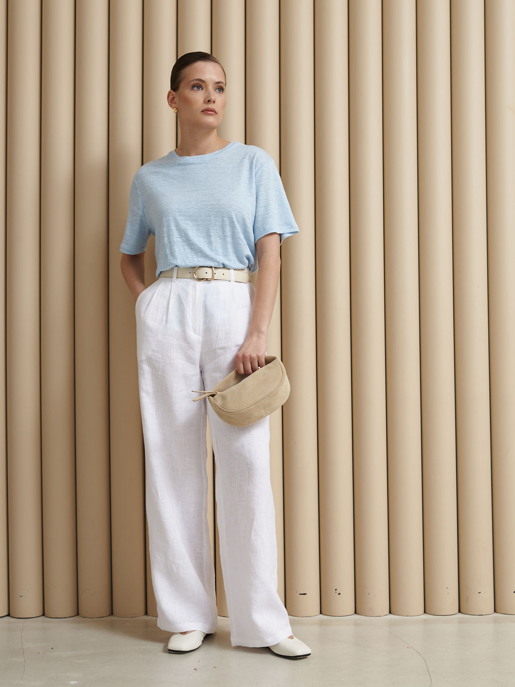 Футболка из конопли 525-5 голубая