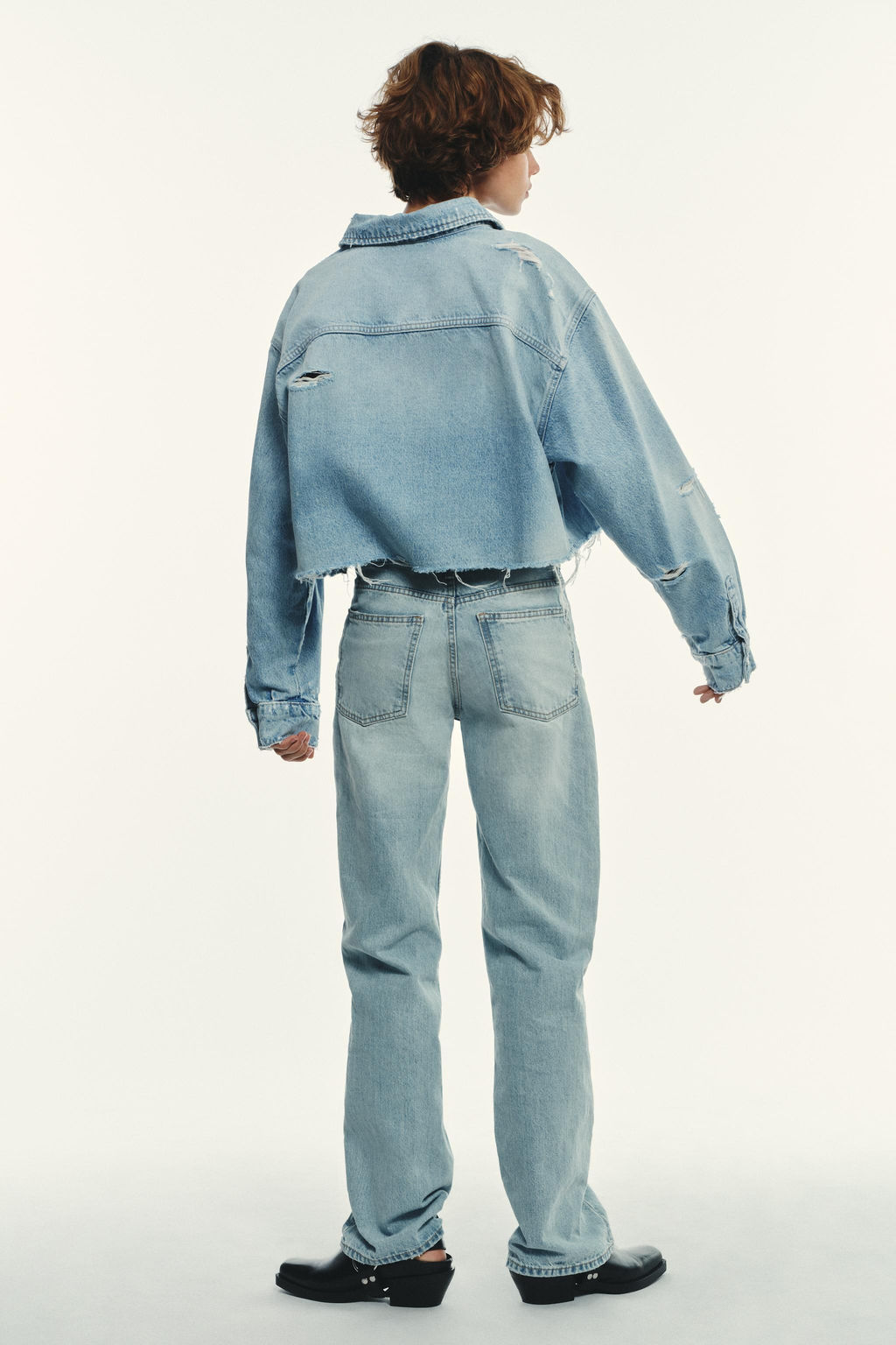 MID-RISE WIDE-LEG TRF JEANS - Zara фото 5
