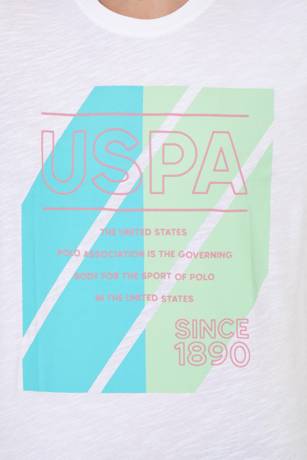 U. S. Polo Assn Мужская белая футболка с круглым вырезом - U.s. polo assn фото 6