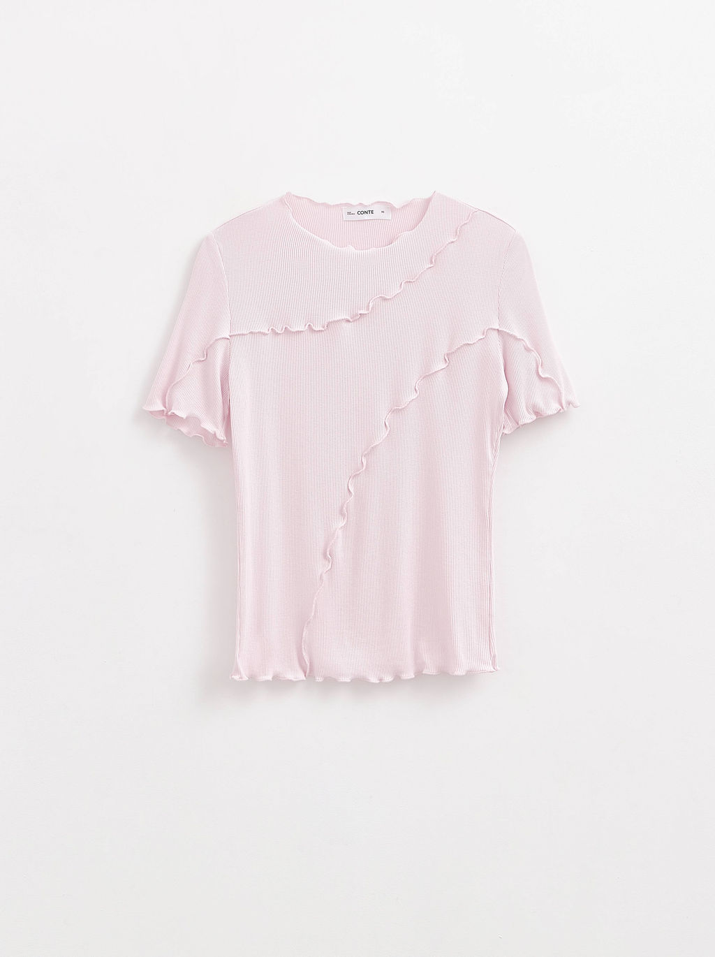 CONTE Джемпер в рубчик с декоративными швами LD 2630 pink diamond - Conte elegant фото 4