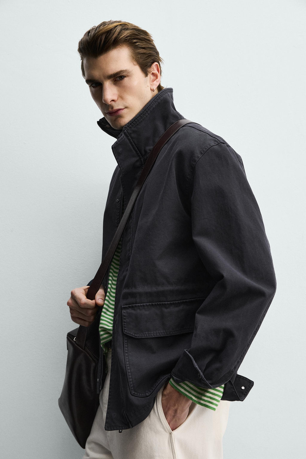 PARKA REGULAR FIT ALGOD?N / Marino oscuro - Zara фото 7