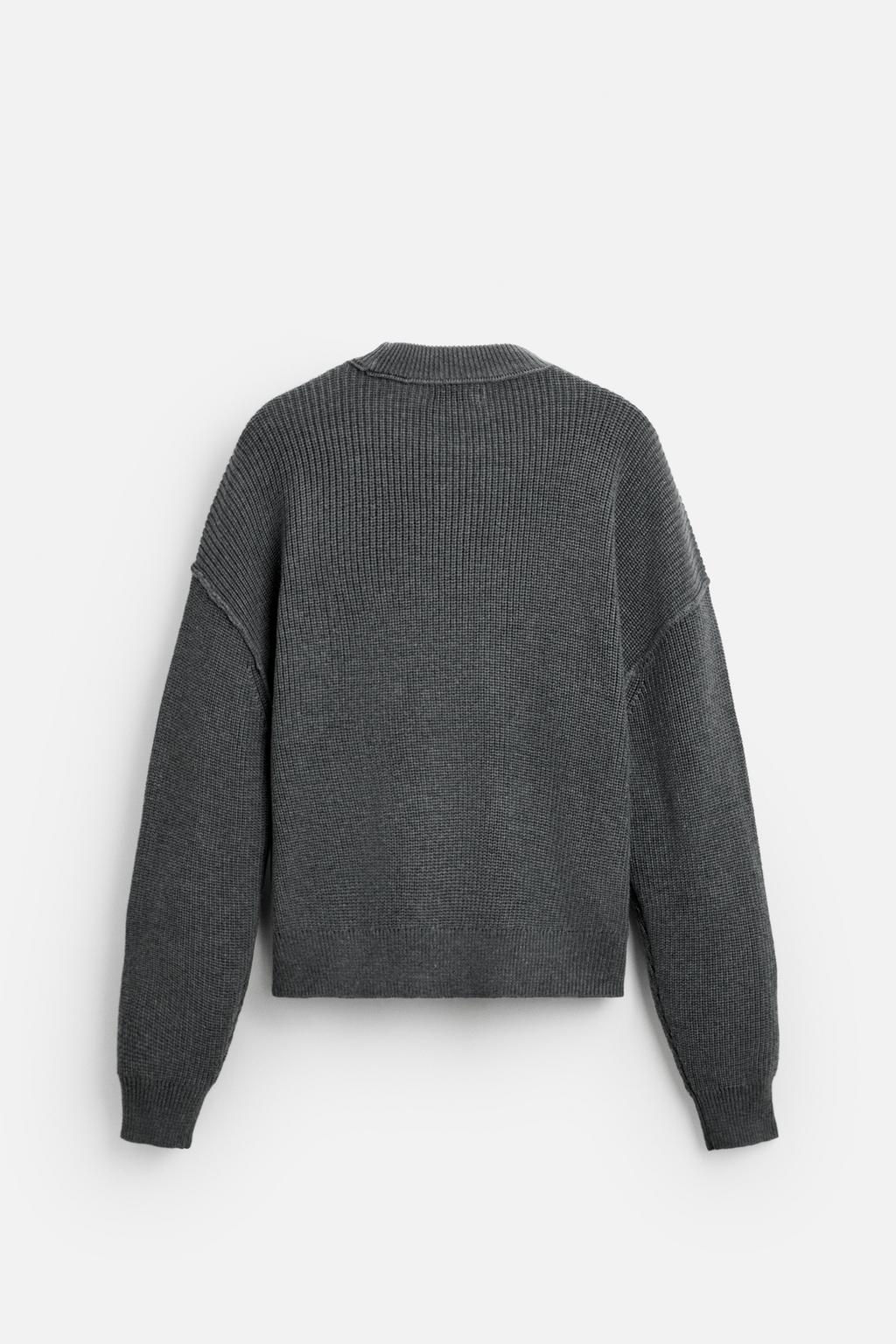 TEXTURED CROPPED FIT SWEATER - Zara фото 7