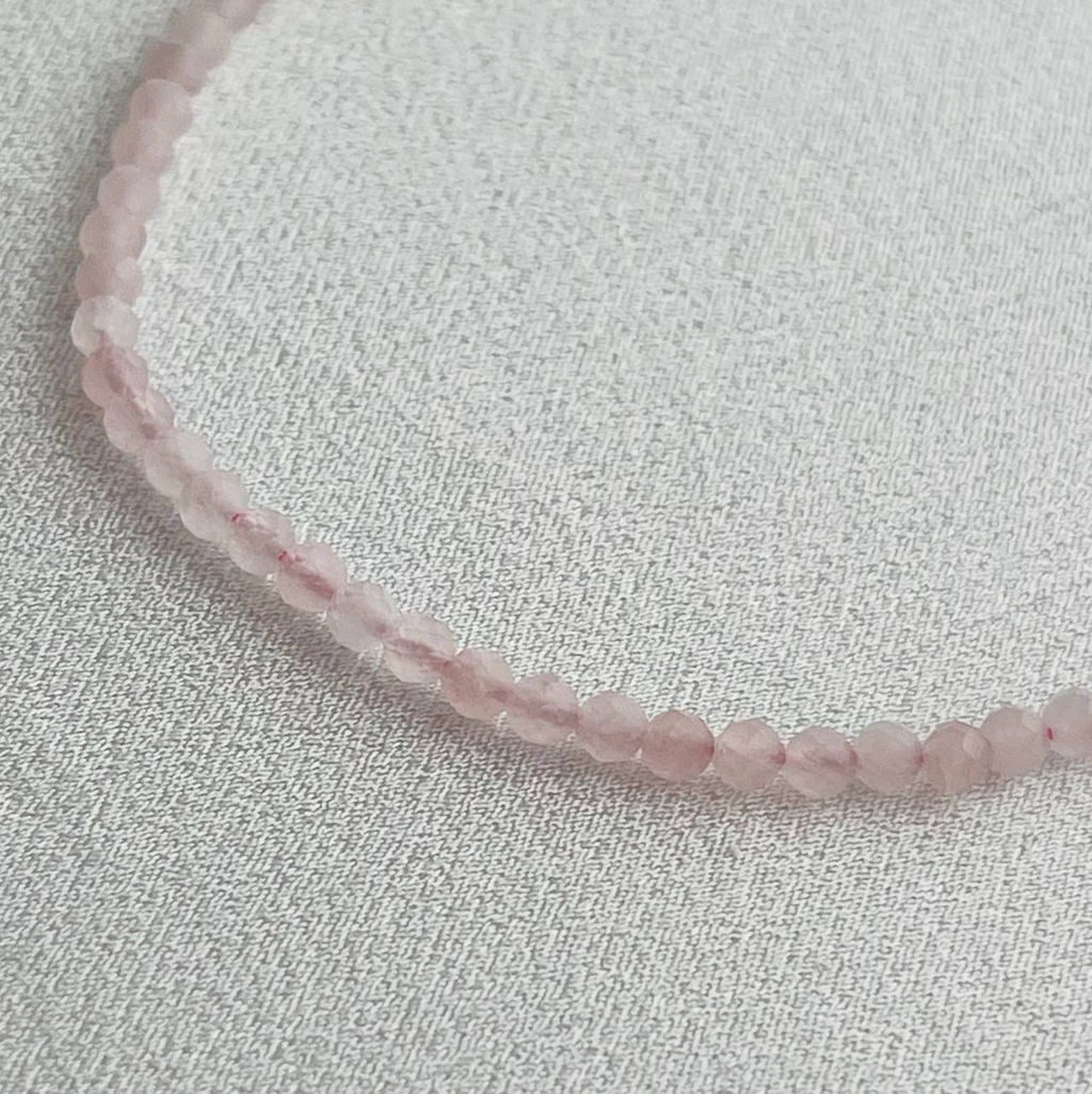 Бусы из Розового кварца огранка 45 см +
