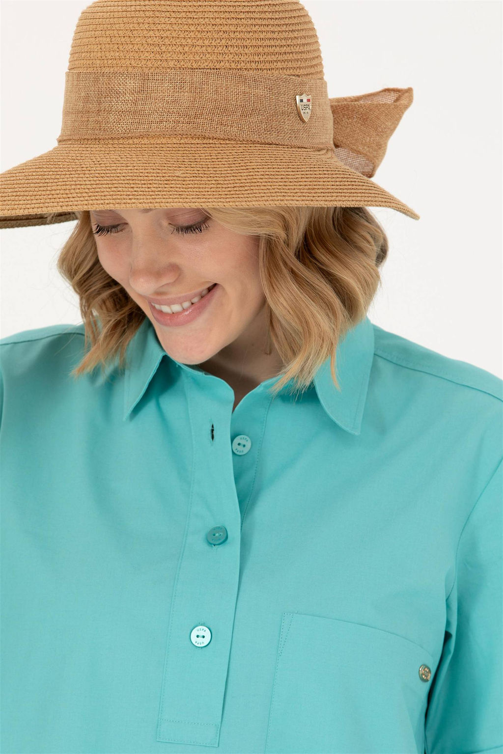 Женское мятное тканое платье - U.s. polo assn фото 2