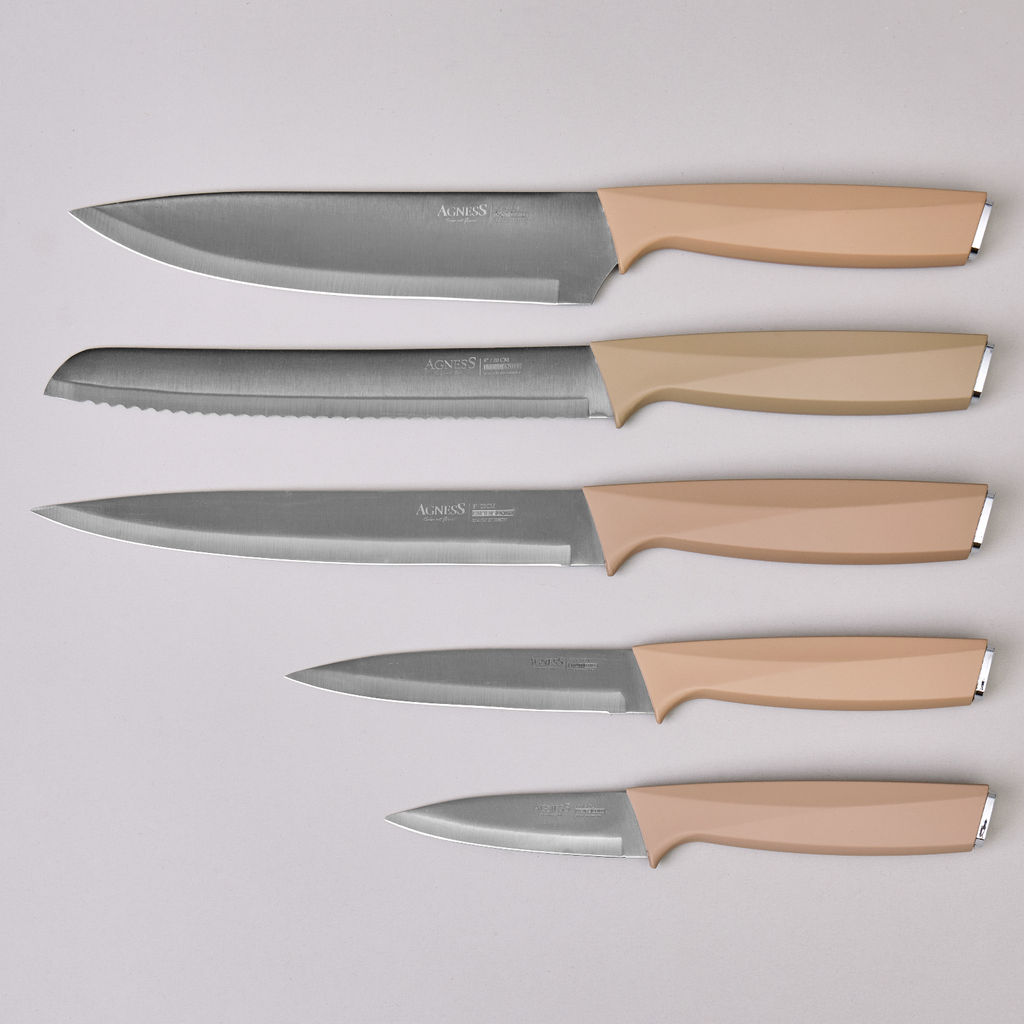 НАБОР НОЖЕЙ AGNESS НА ПЛАСТИКОВОЙ ПОДСТАВКЕ, 6 ПРЕДМЕТОВ  фото 6
