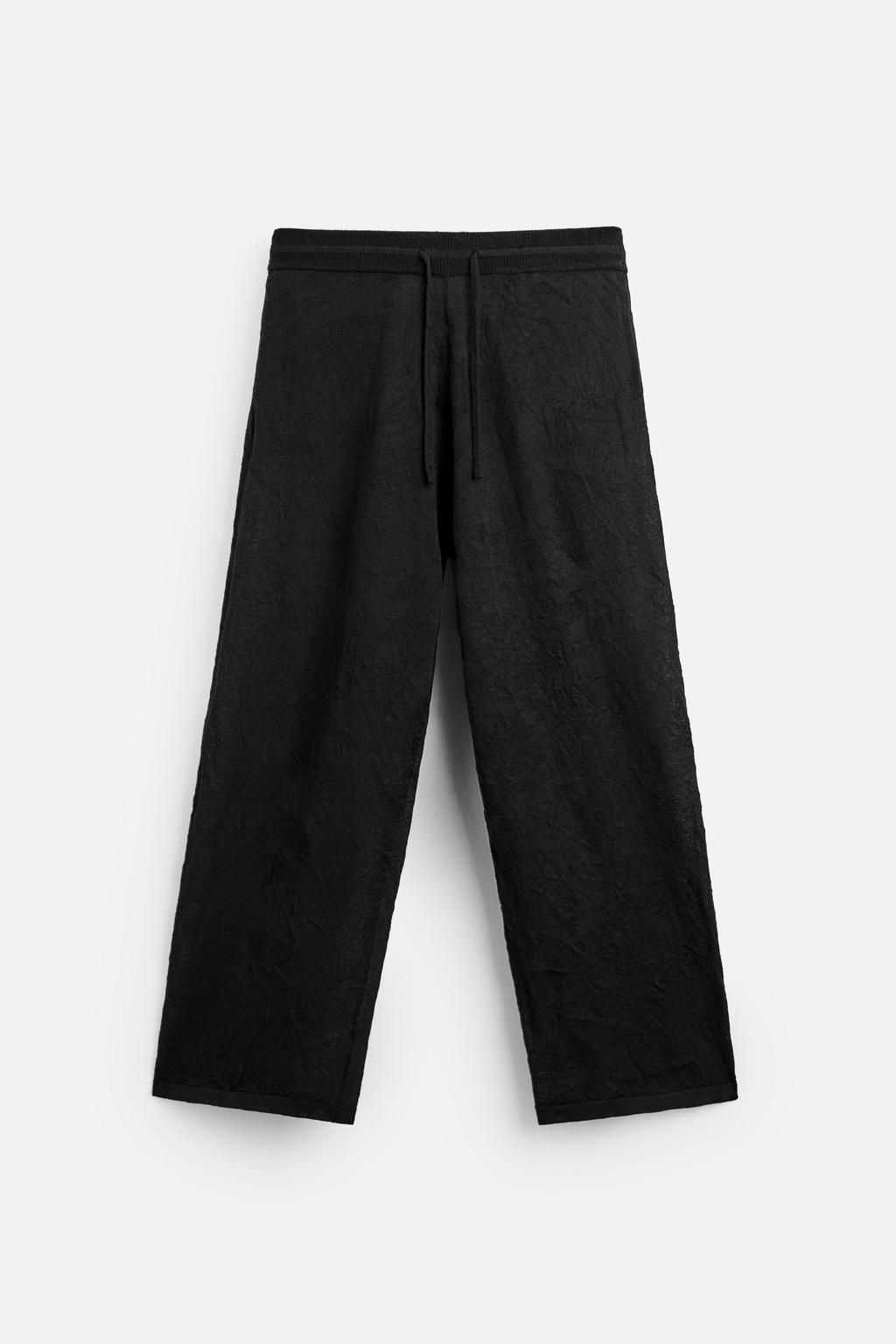 CREASED-EFFECT KNIT TROUSERS - Zara фото 6