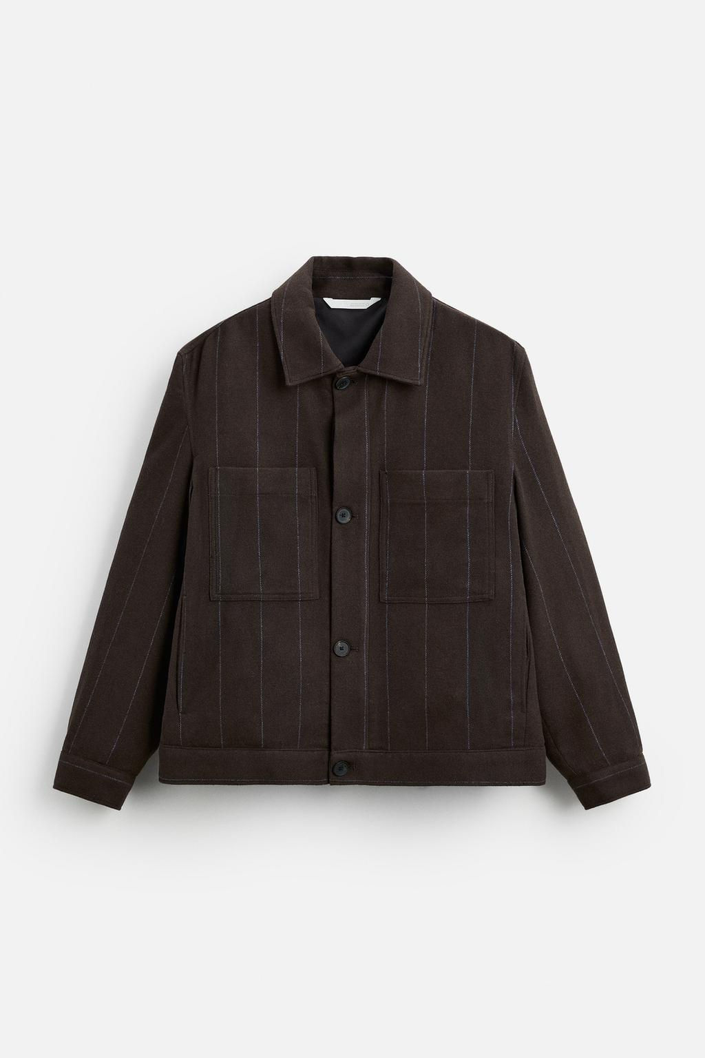 STRIPED OVERSHIRT WITH POCKETS - Zara фото 6