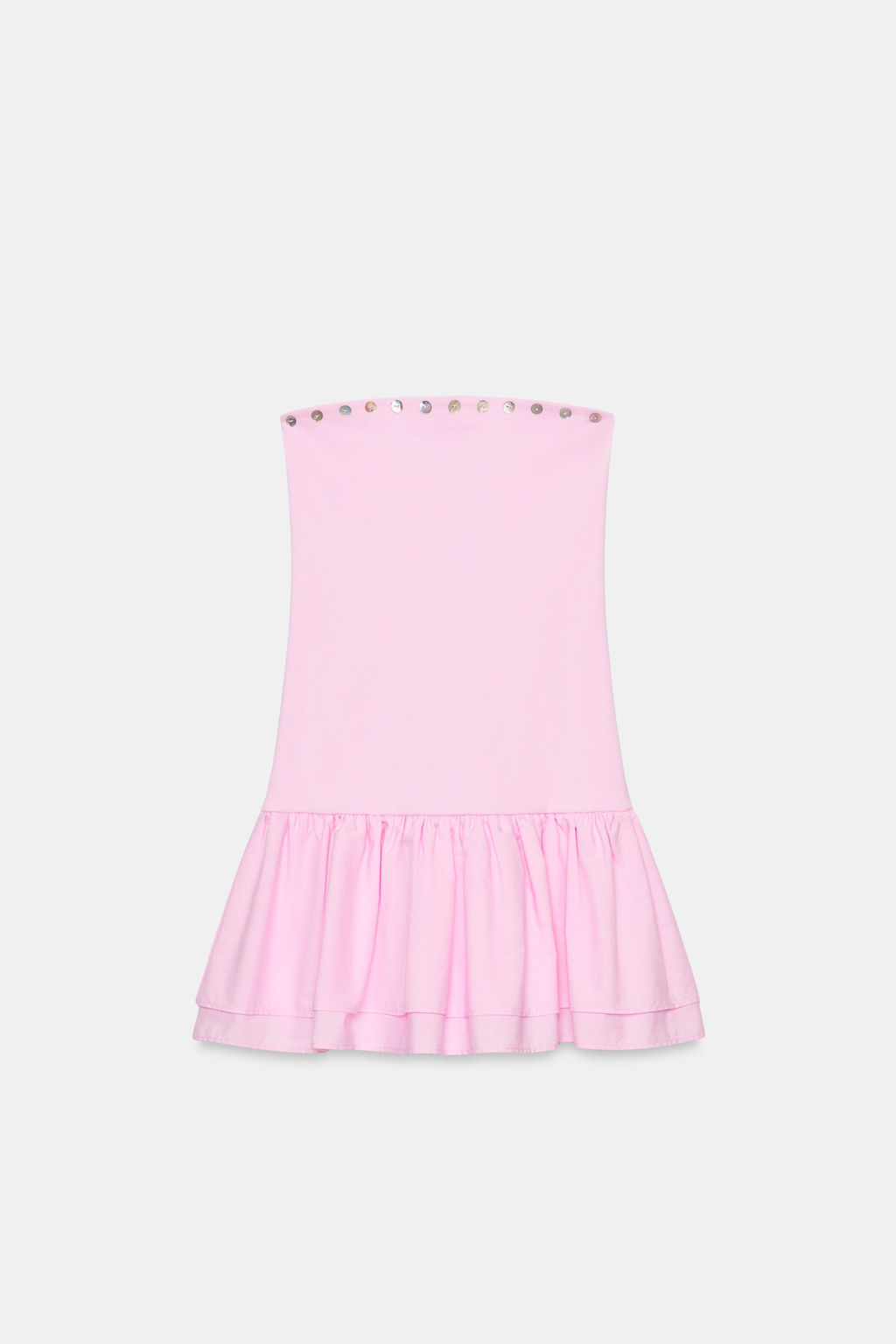 VESTIDO MINI VOLANTES / Rosa pastel - Zara фото 5
