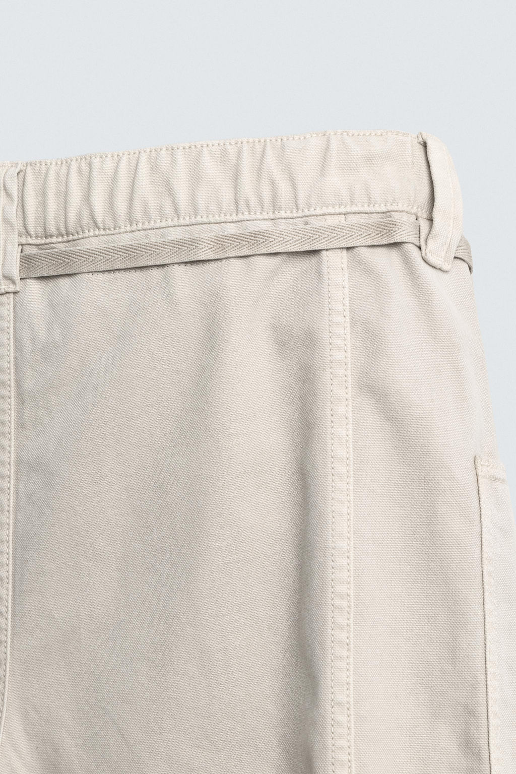 BERMUDA BAGGY FIT CINTUR?N / Piedra