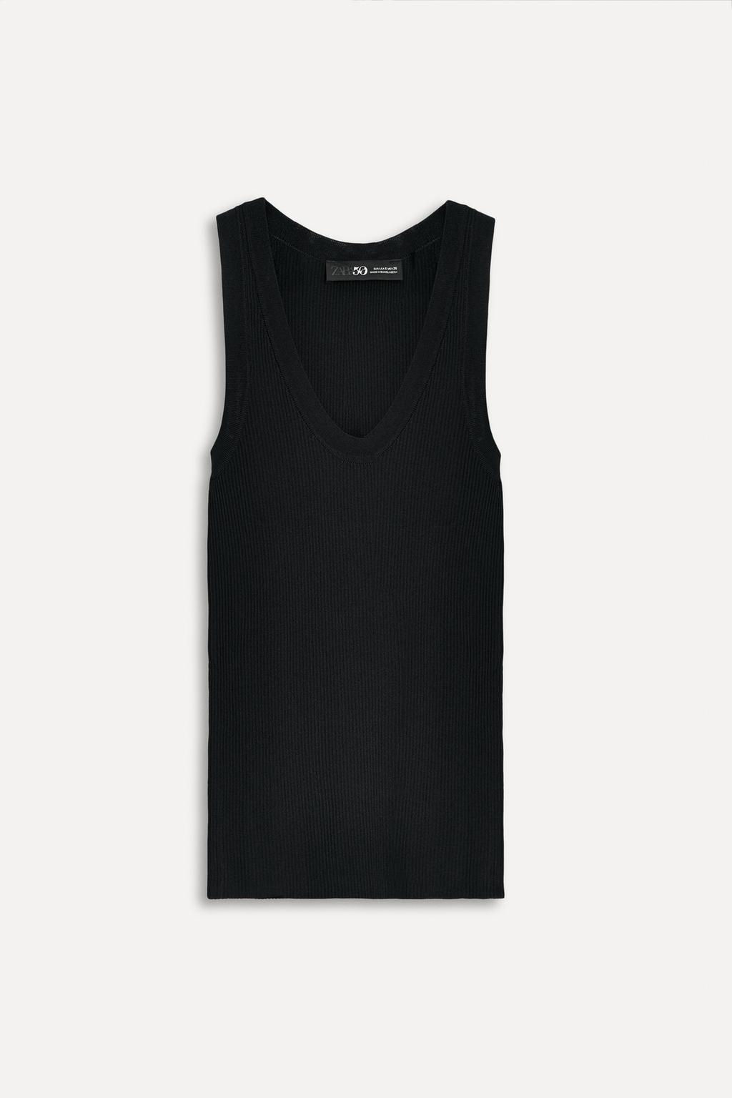 SLEEVELESS RIBBED KNIT TOP 50TH ANNIVERSARY - Zara фото 2