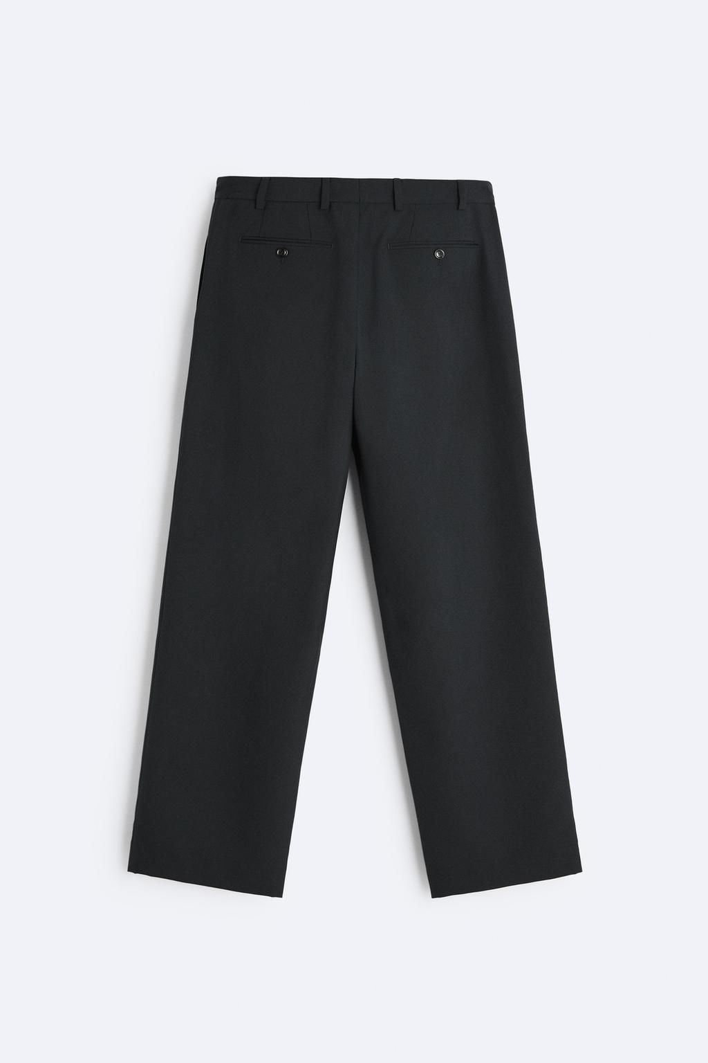 STRAIGHT-LEG WOOL BLEND TROUSERS - Zara фото 7