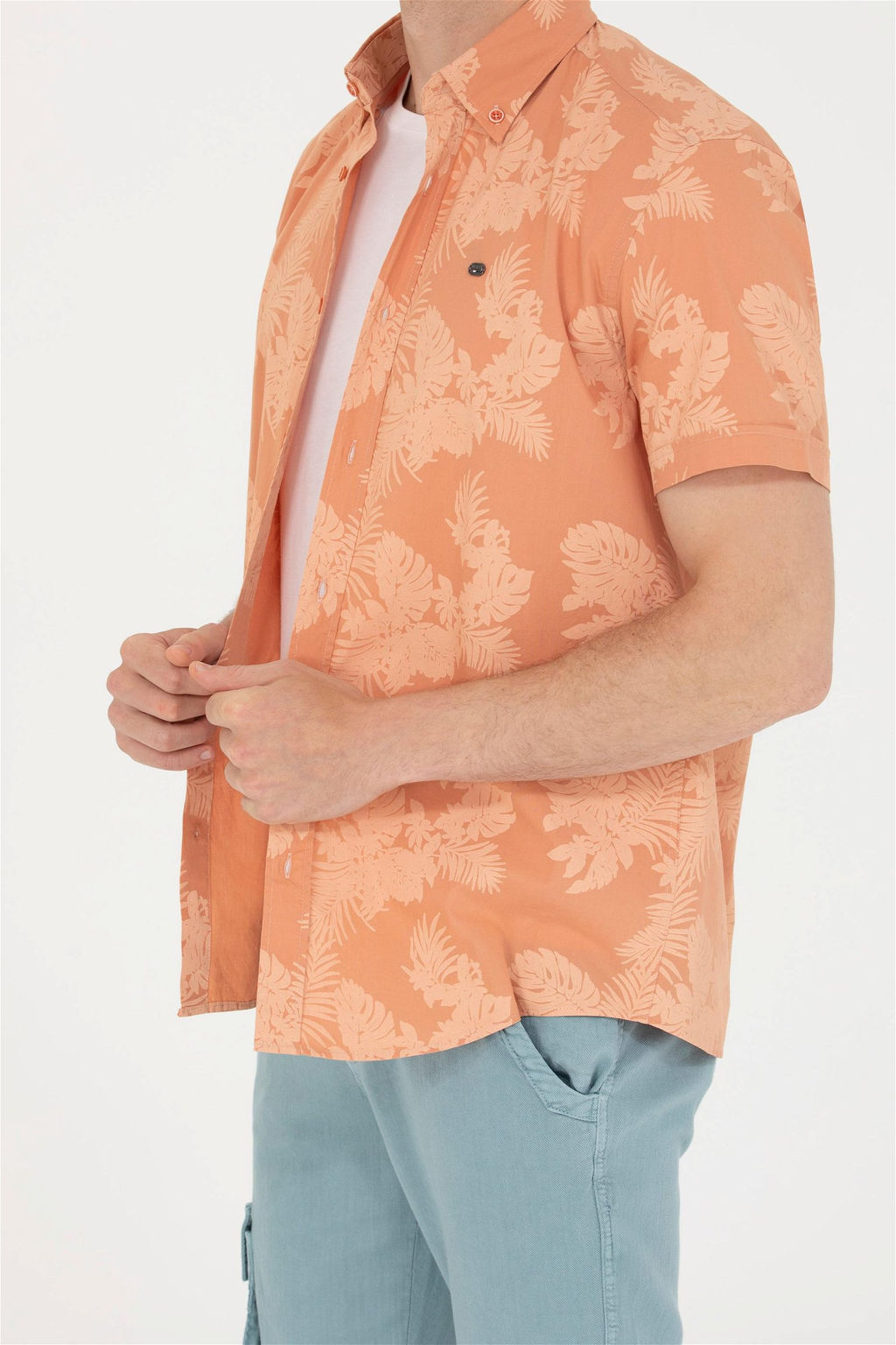 U. S. Polo Assn Мужская рубашка с коротким рукавом в плитку - U.s. polo assn фото 13