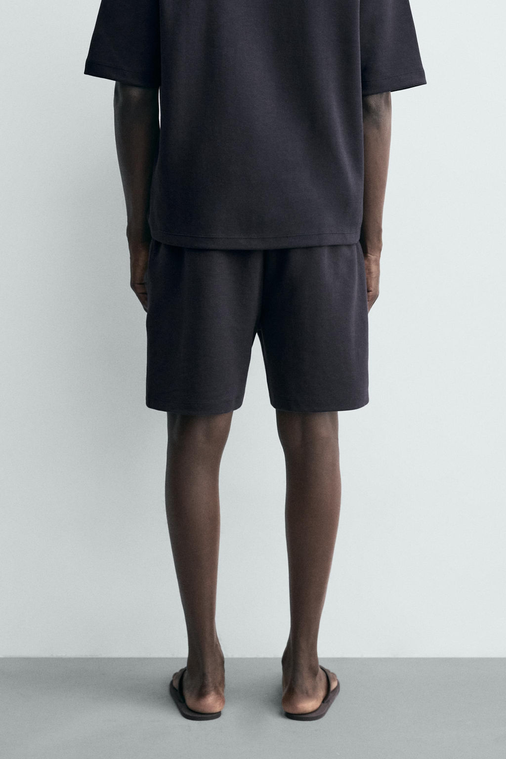 BERMUDA JOGGER RELAXED FIT INTERLOCK / Azul profundo - Zara фото 3