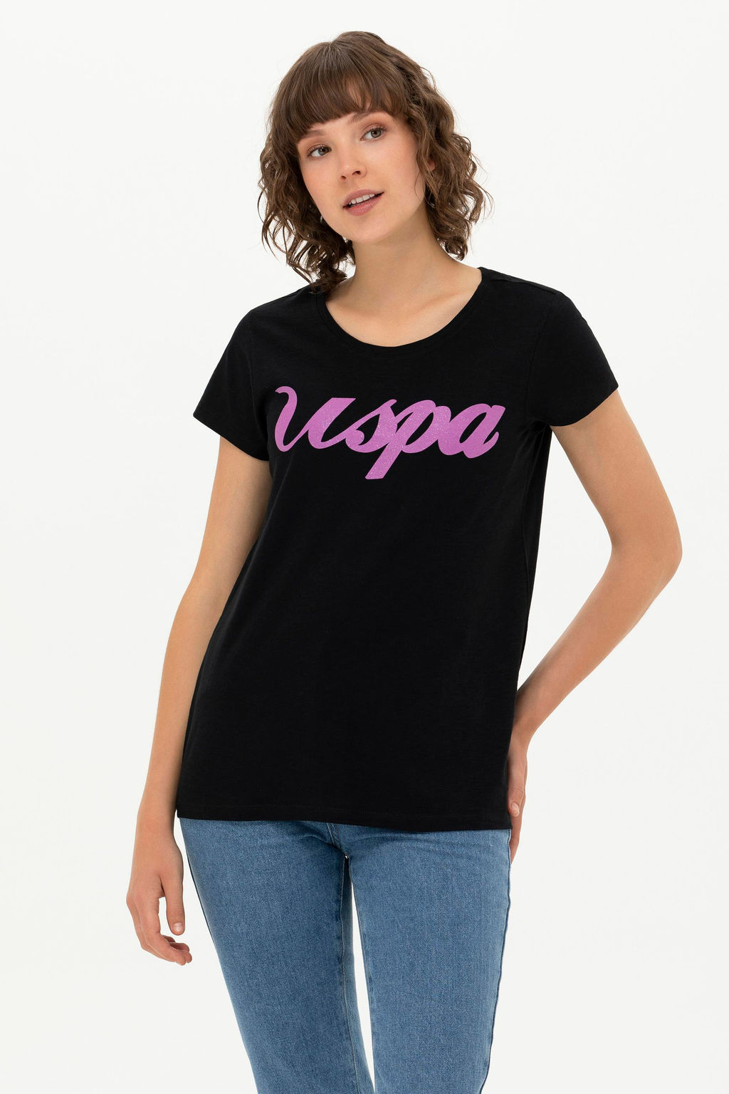 Женская черная футболка с круглым вырезом Неожиданная скидка в корзине - U.s. polo assn фото 8