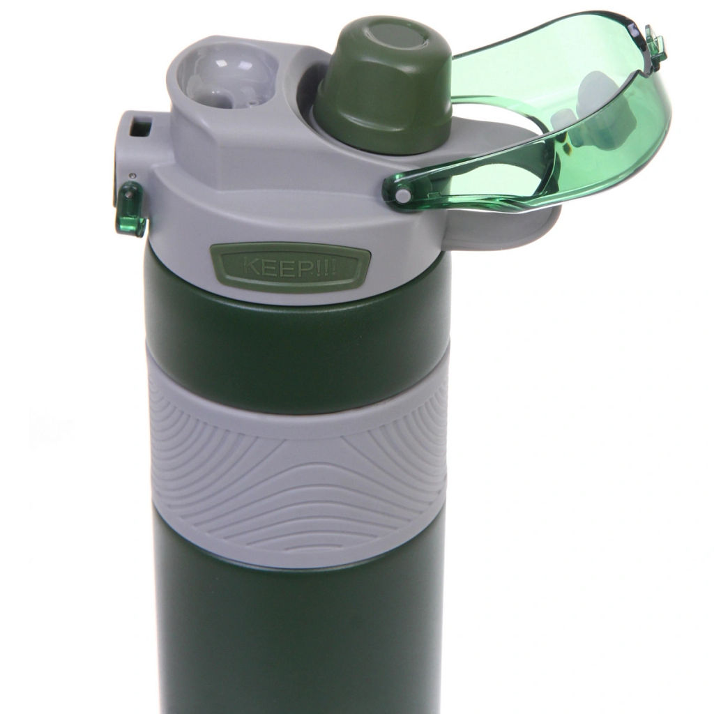 Термос 800мл "Фитнесс", цвет зеленый