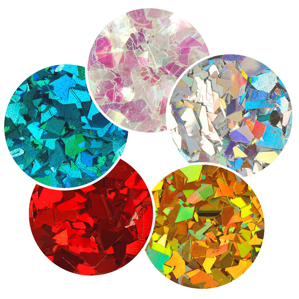 Love2art Декоративные блестки Набор ассорти хлопья GLI-02 0.2*6 мм 5 уп. х 5 г 4.5 мл