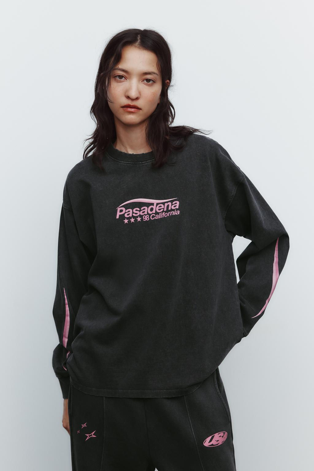 FADED-EFFECT T-SHIRT WITH SLOGAN - Zara фото 2
