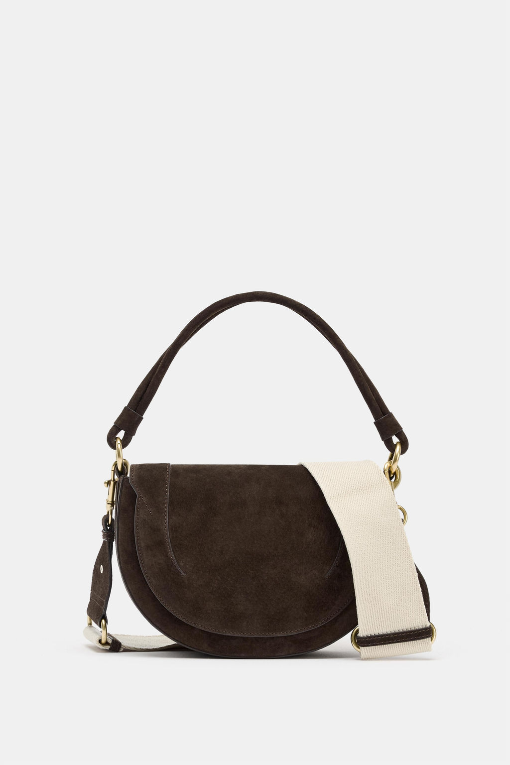 LEATHER CROSSBODY BAG - Zara фото 12