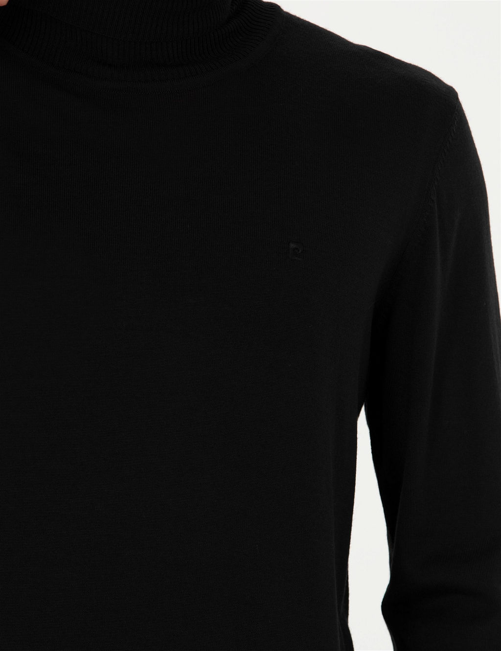 Siyah Slim Fit Bal_k__ Yaka Y_n Kar___ml_ Basic Triko Kazak - Pierre cardin фото 7