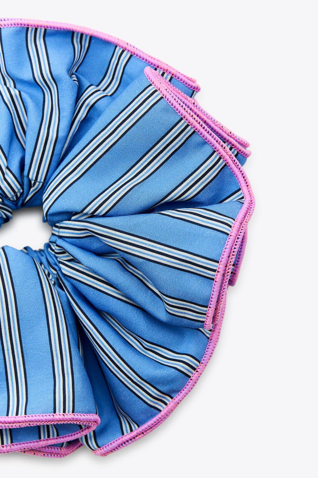 MAXI CONTRAST STRIPE SCRUNCHIE - Zara фото 3