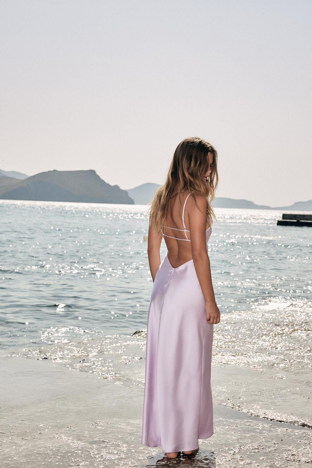 SATIN MIDI DRESS - Zara фото 13