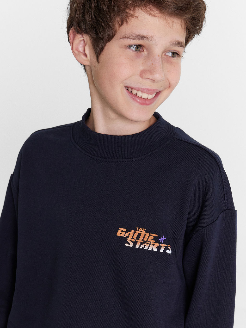 Свитшот для мальчиков синий с принтом - Mark formelle фото 5