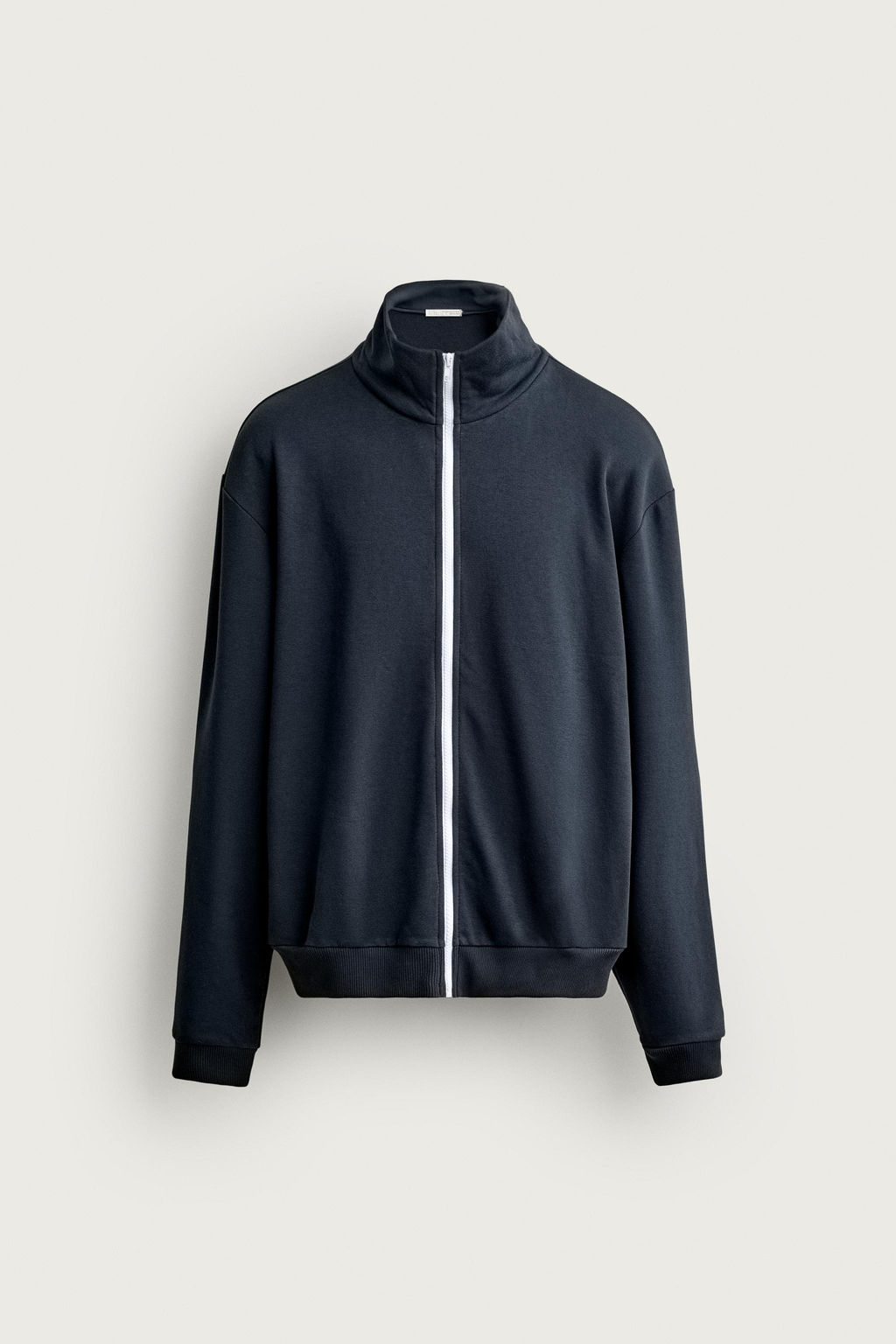 SUDADERA RELAXED FIT CREMALLERA CONTRASTE / Azul - Zara фото 7
