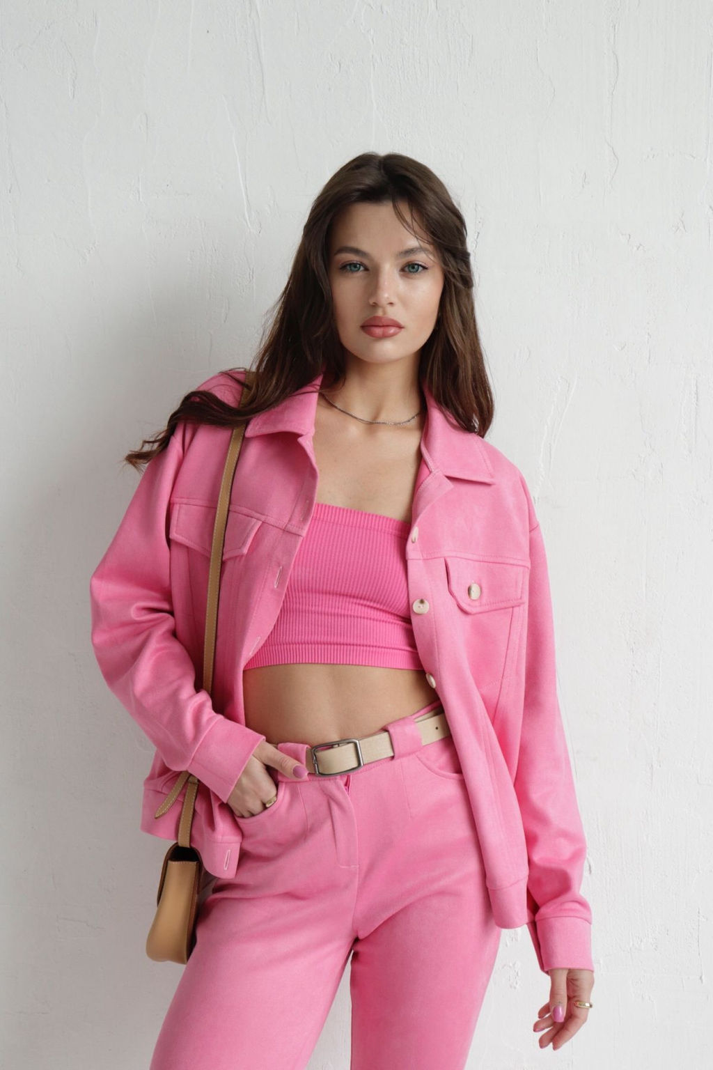 9326 Костюм в стиле сафари розовый - Martichelli фото 2