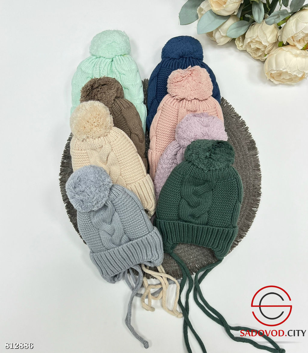Шапка детская вязаная для малышей - Bruno фото 8