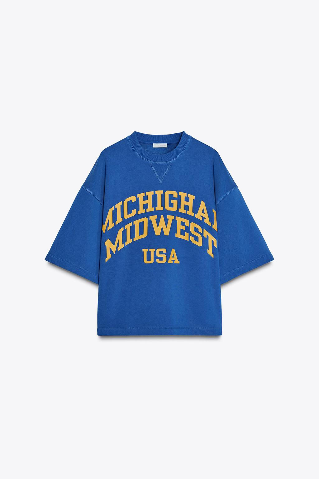 FADED SLOGAN SWEATSHIRT - Zara фото 5