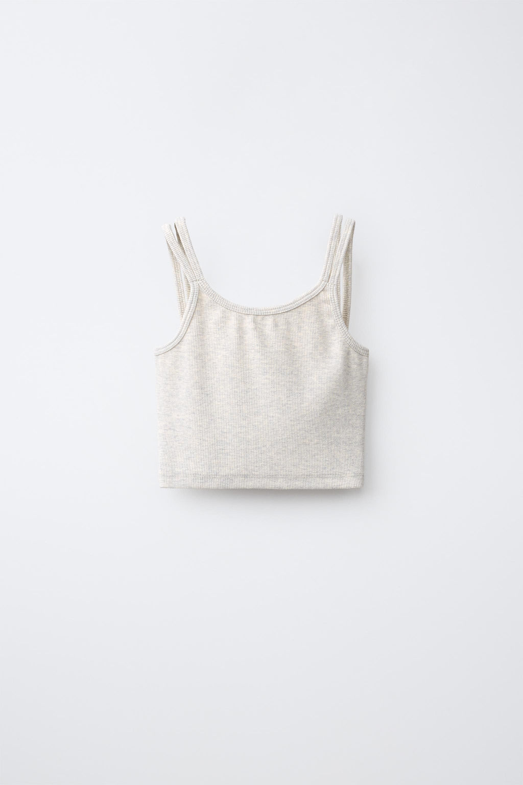 CONJUNTO RIB TOP Y PANTALON STRAIGHT / Gris vigor? - Zara фото 5