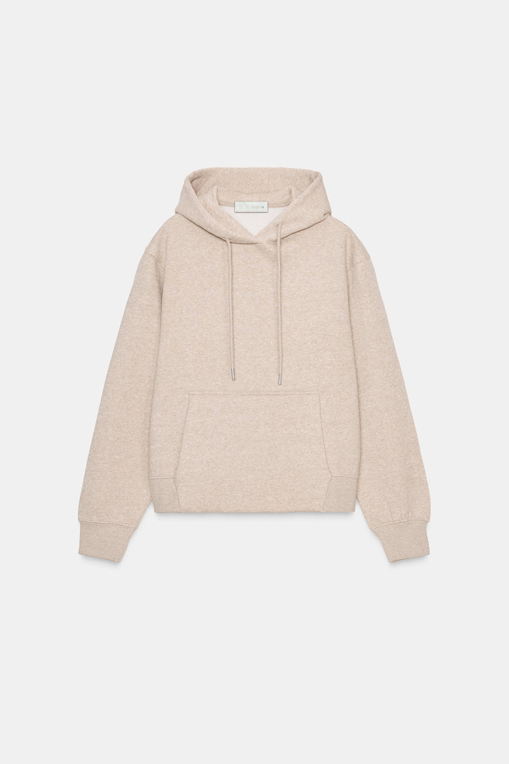 SUDADERA CAPUCHA B?SICA / Beige vigor? - Zara фото 5