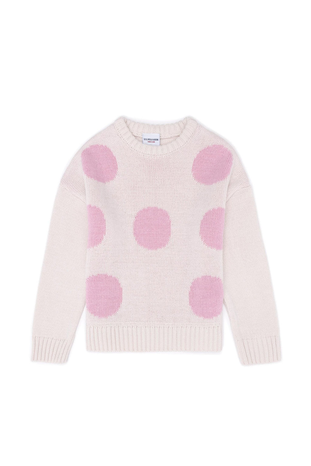 U. S. Polo Assn Кремовый свитер с круглым вырезом для девочек - U.s. polo assn фото 13