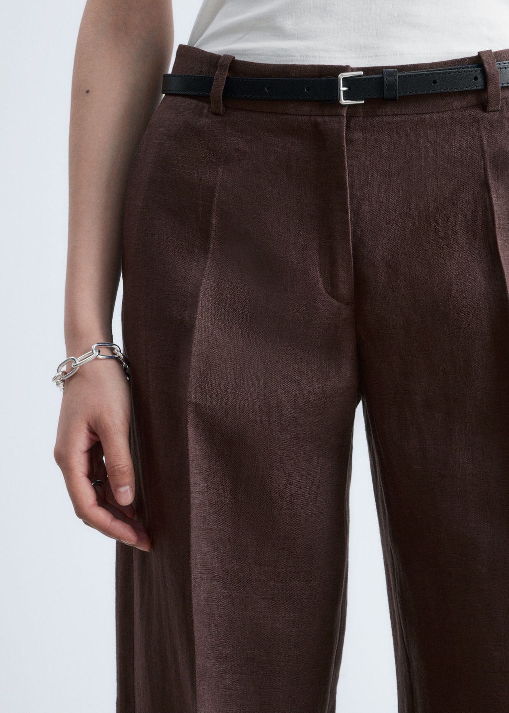 Pantalones sastre de lino - H&m фото 9