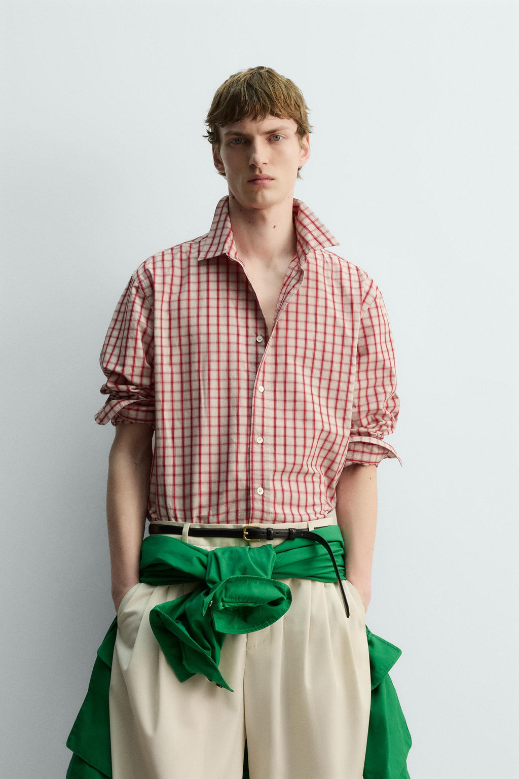 LIMITED EDITION RELAXED FIT CHECK SHIRT - Zara фото 11