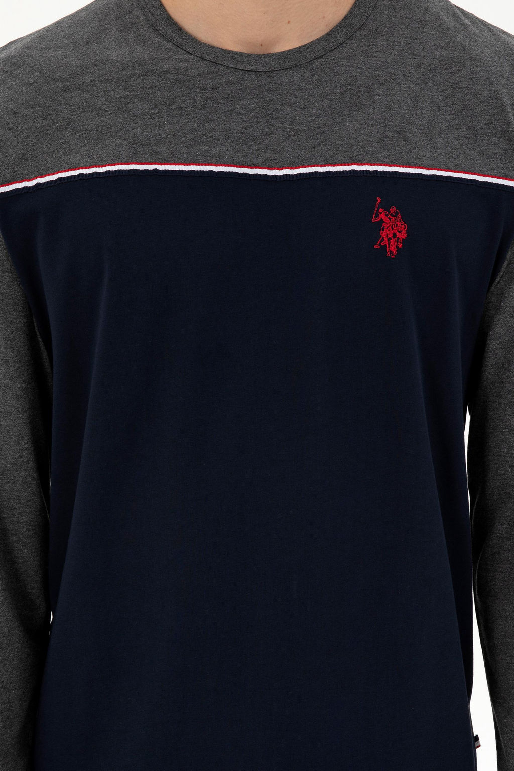Пижама U.S. Polo Assn антрацит меланж из хлопка