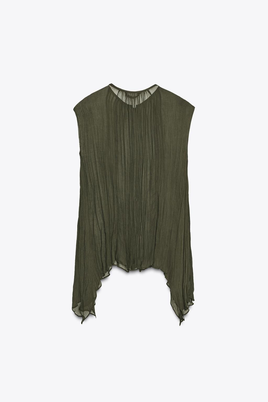 ZW COLLECTION COTTON GAUZE SHIRT - Zara фото 6