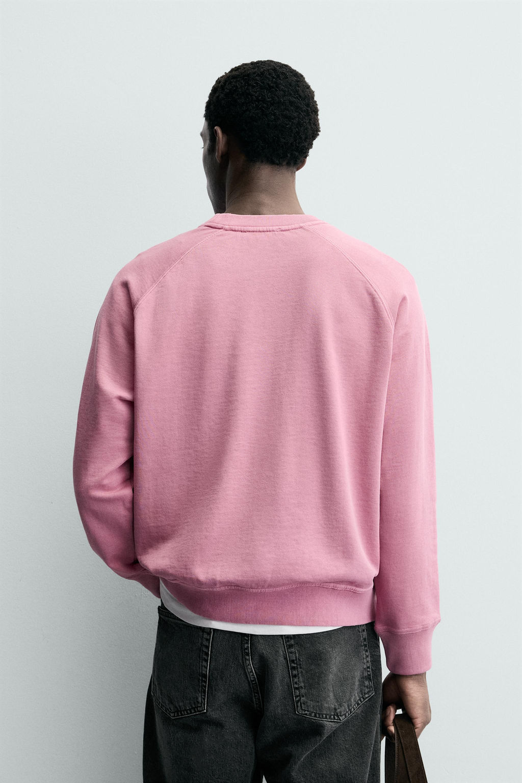 SUDADERA CREWNECK LAVADA / oro rosa - Zara фото 3