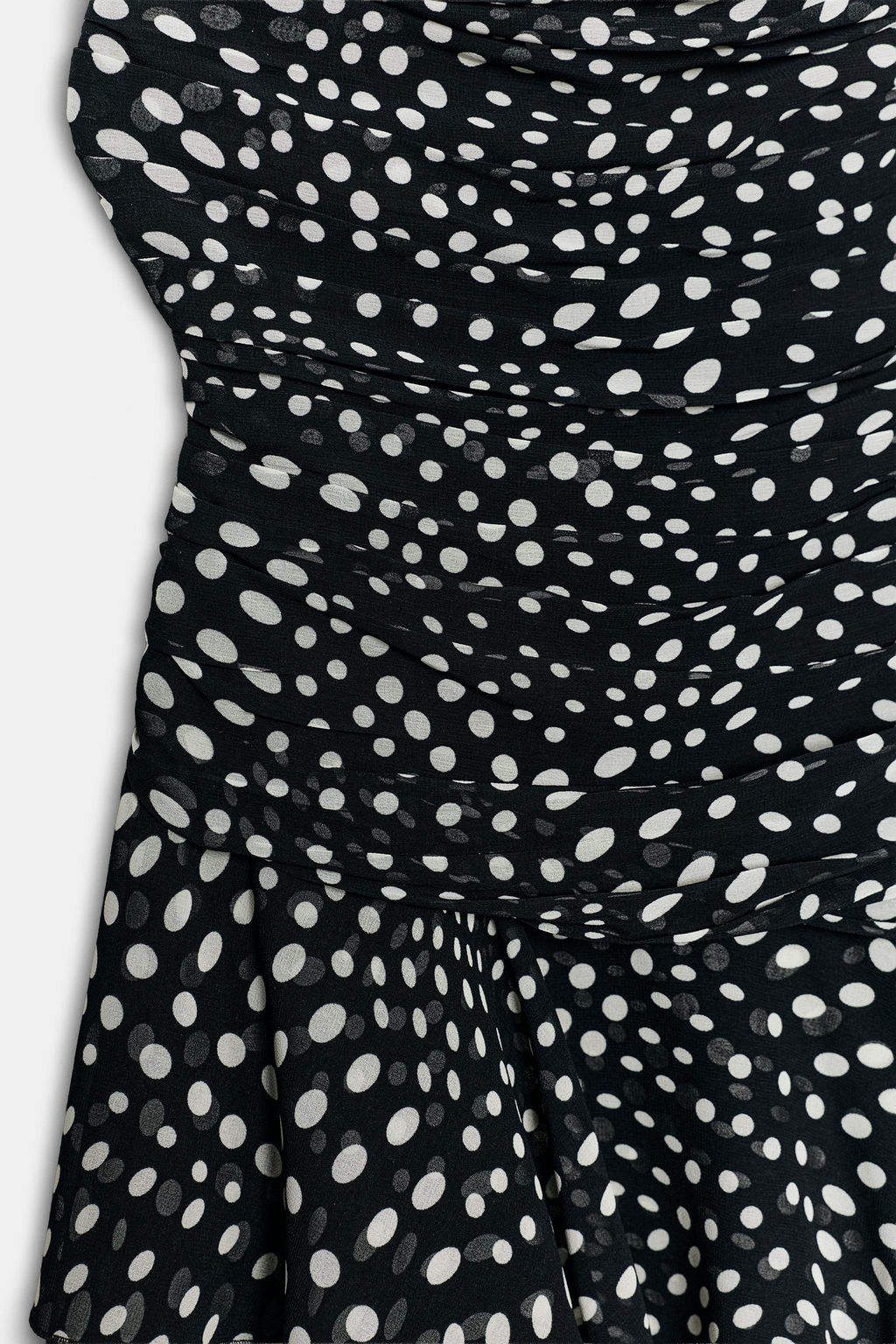 VESTIDO DRAPEADO LUNARES / Negro / Crudo - Zara фото 9