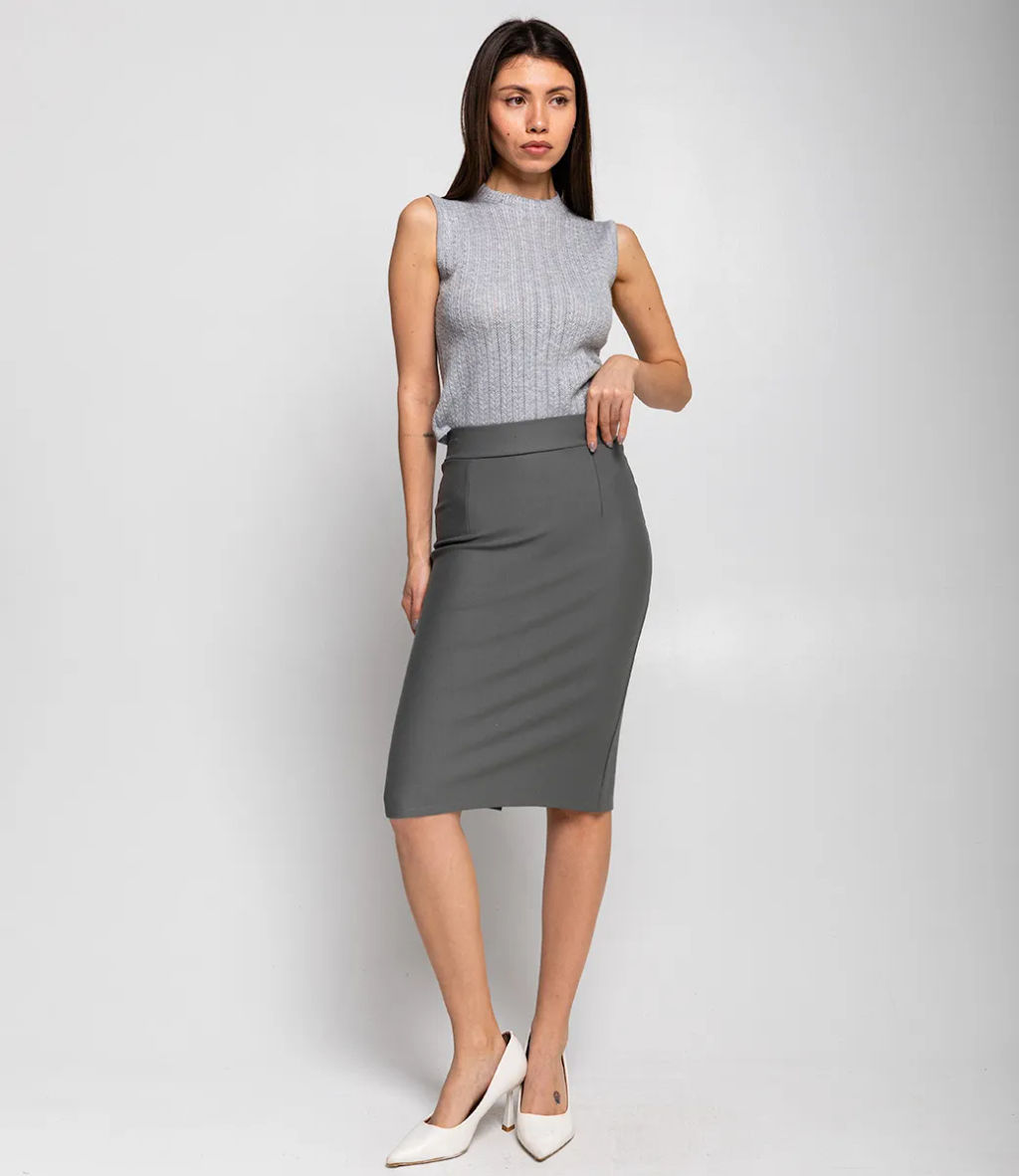 Юбка #103-1, серый