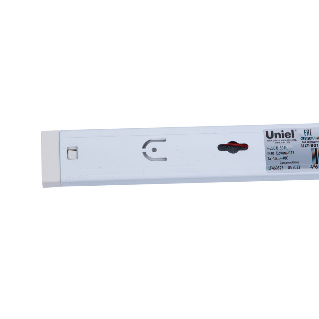 ULT-B01C T8x1/L150 WHITE Светильник линейный накладной. Цоколь G13 под светодиодную лампу T8 (не в/к). Корпус белый. TM Uniel