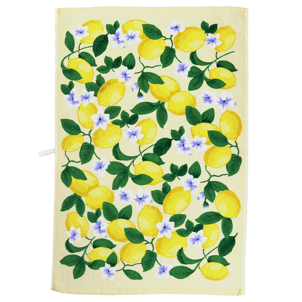 Полотенце кухонное махровое 40х60см Лимоны, 290гр/м2, 100% хлопок, с петелькой, цвета микс, Bolangde (Китай) - Домашняя мода фото 6