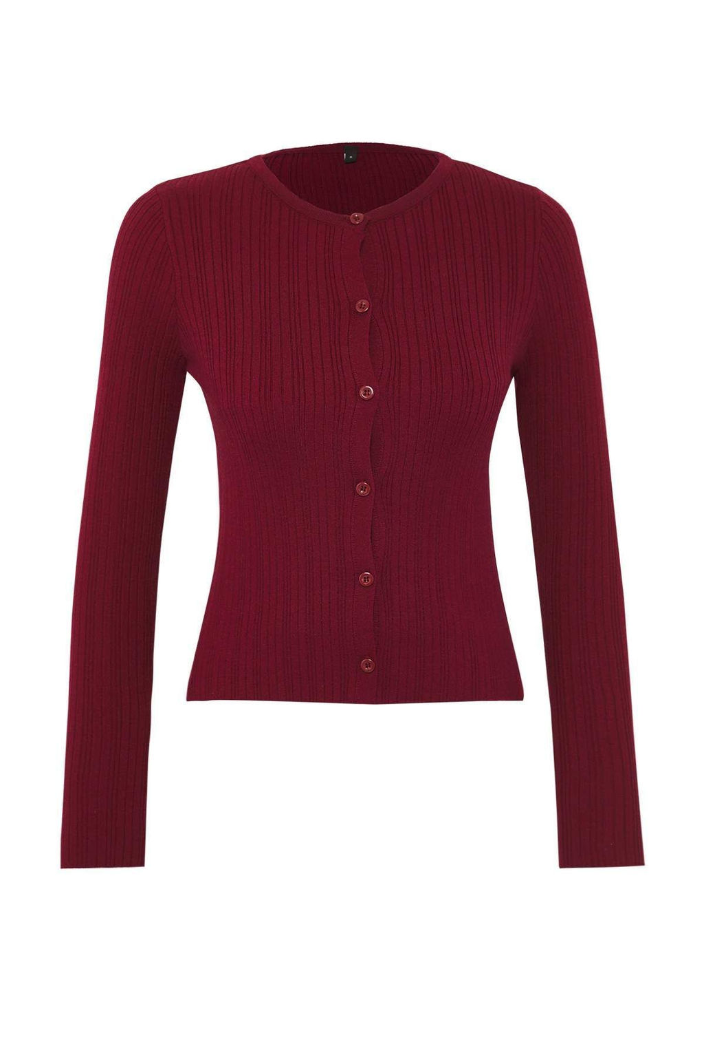 Bordo 2li Fitilli Premium/Ozel Iplikli Yumusak Dokulu Triko H?rka-Bluz Tak?m TWOAW26HI00003