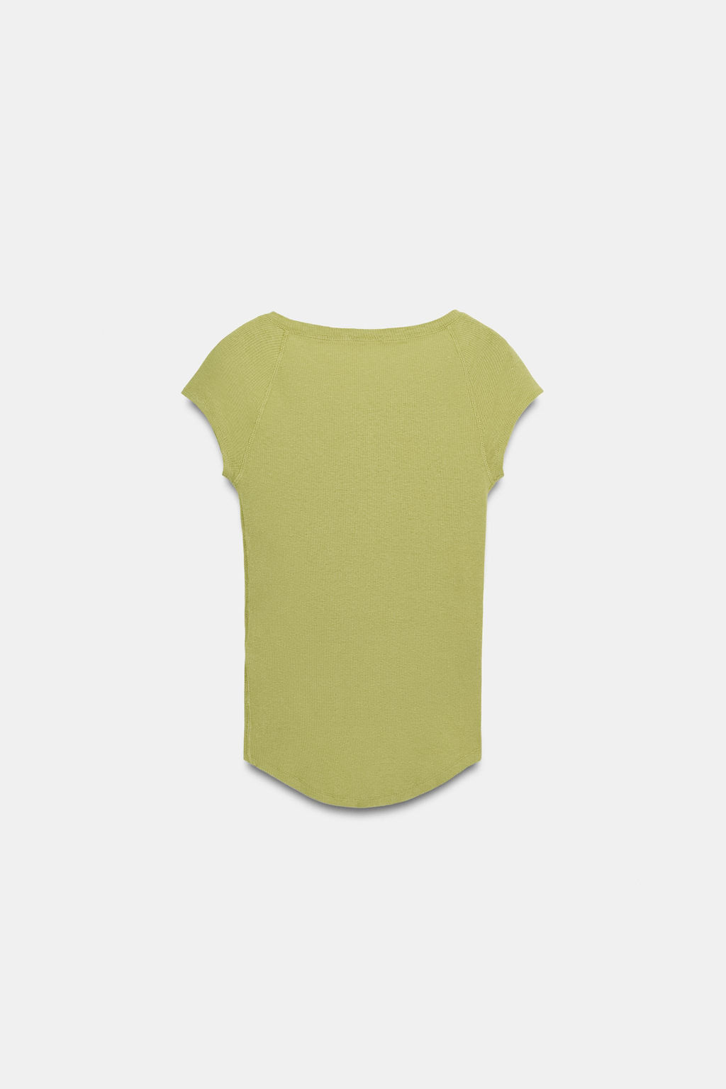 CAMISETA BOTONES CON LINO / Pistacho - Zara фото 5