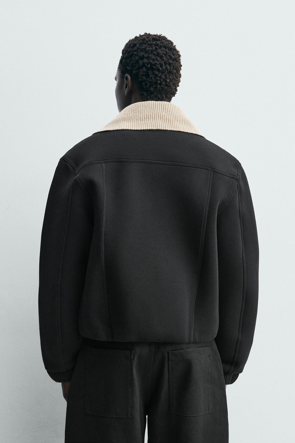 NEOPRENE-EFFECT JACKET WITH CONTRAST COLLAR - Zara фото 12