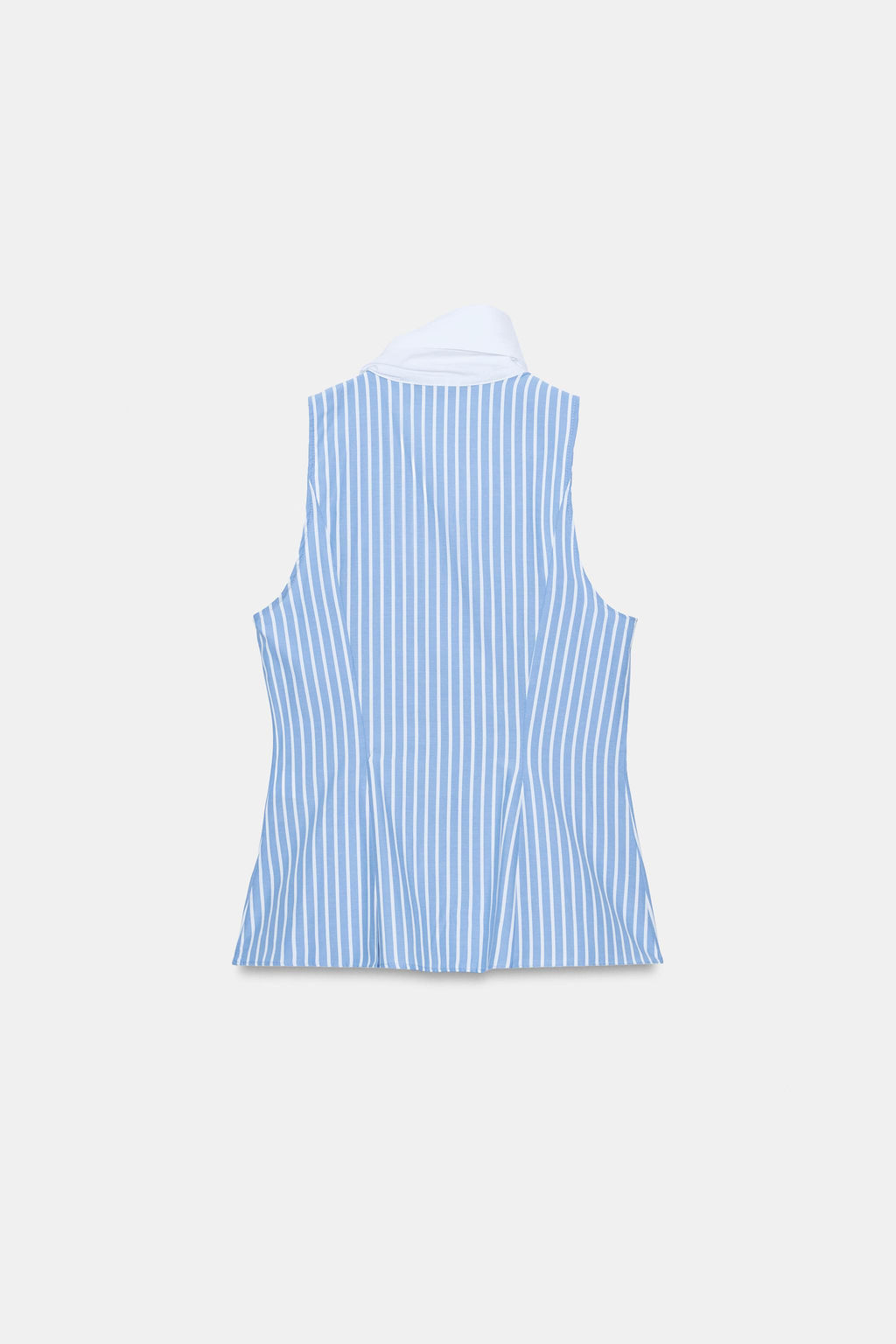 CAMISA RAYAS LAZO MANGA SISA / Azul / Blanco
