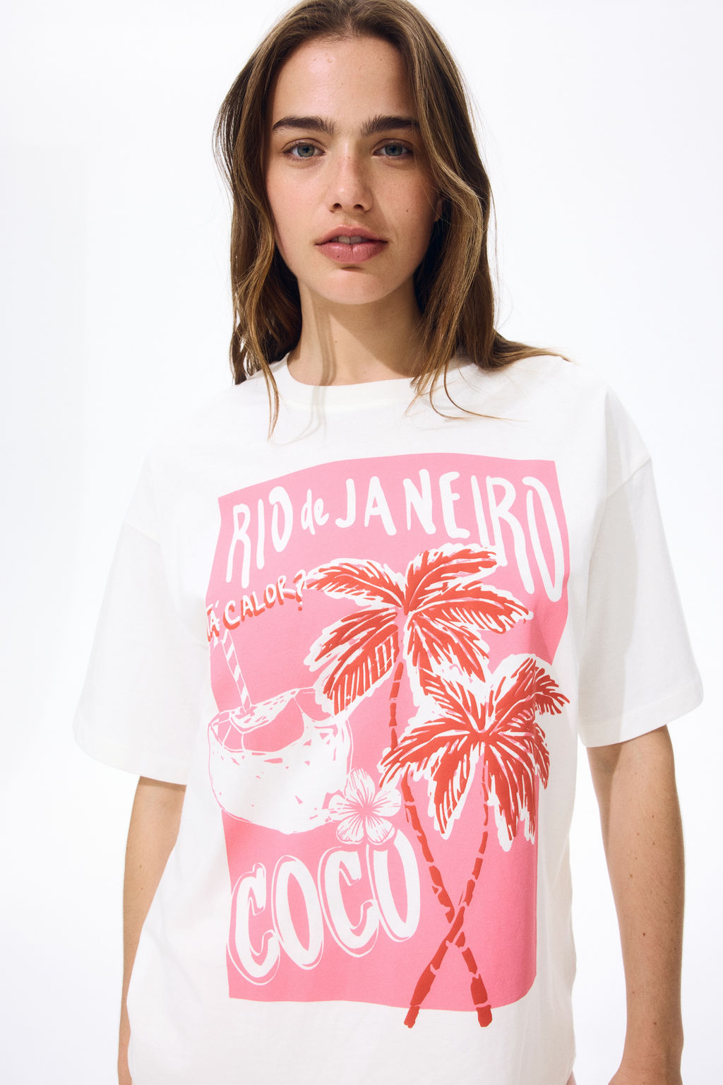 Camiseta oversize con motivo estampado - H&m фото 3