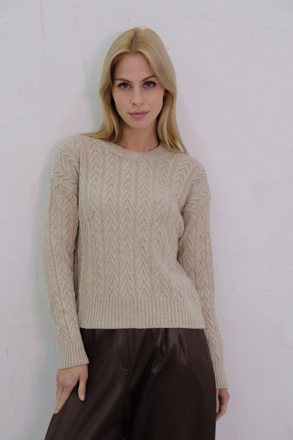 10718 Джемпер цвета льна - Martichelli фото 17