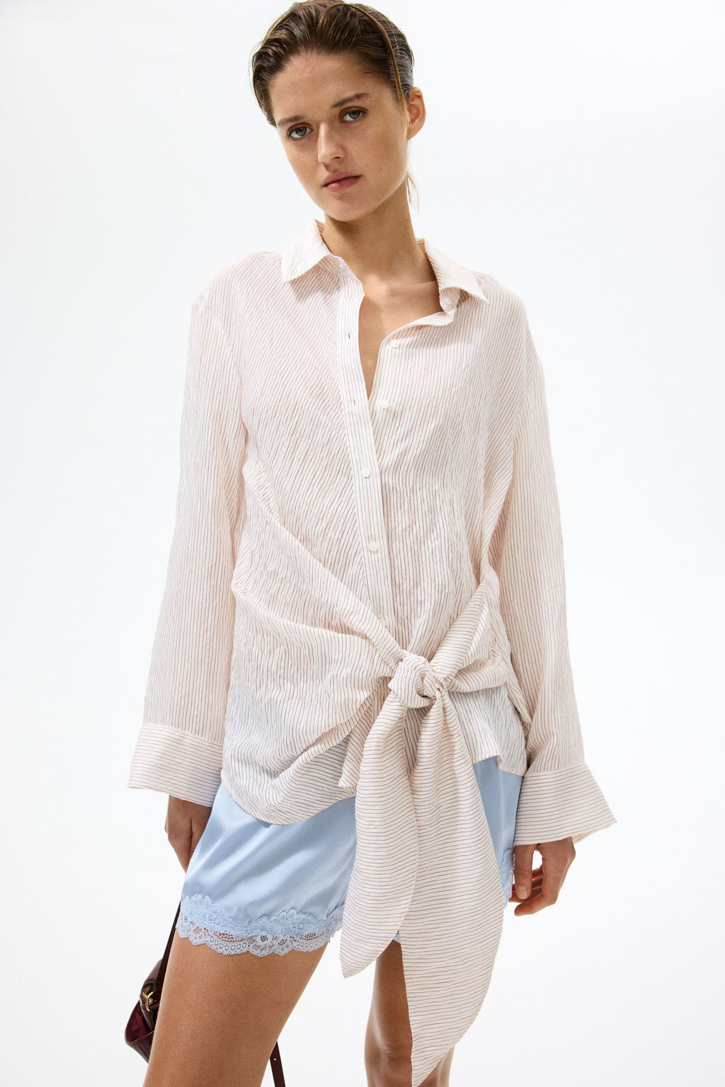 Camisa con lazada - H&m фото 2